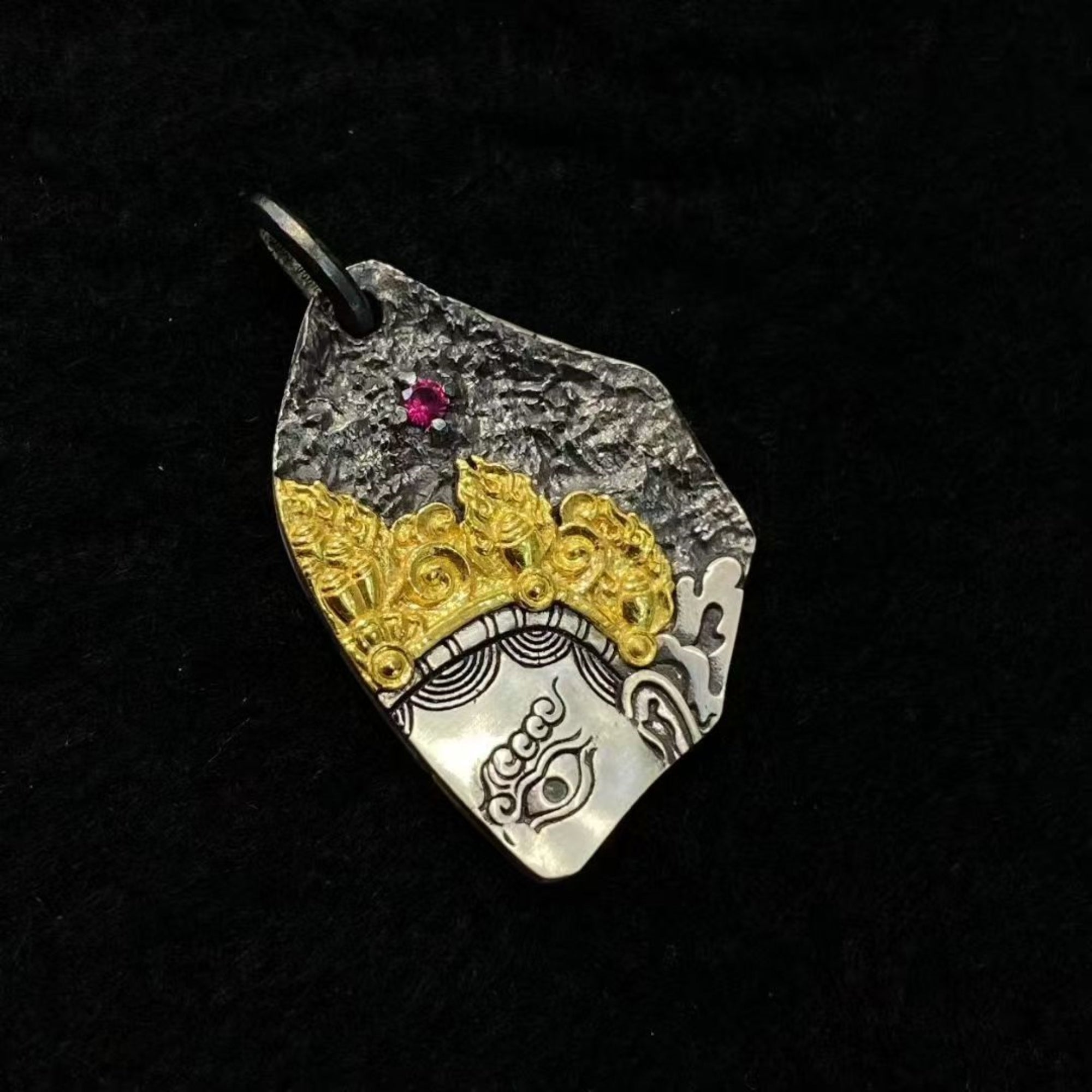 Tibetan Wealth Deity Pendant Necklace