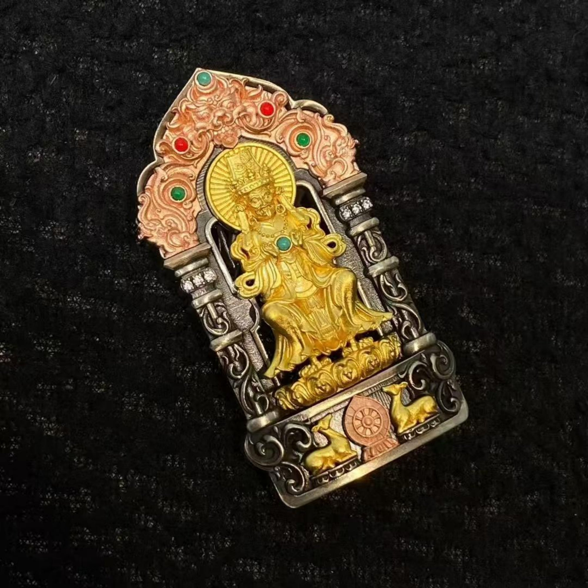 Tibetan Zakiram Guardian Pendant Necklace