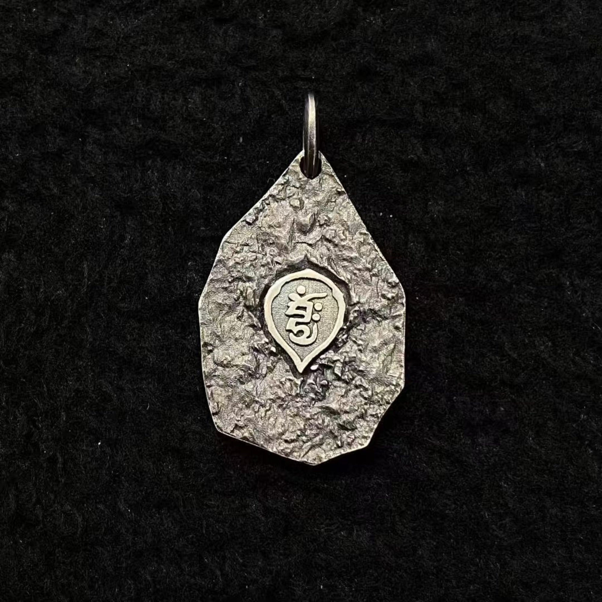 Tibetan Zakiram (Wealth Goddess) Sterling Silver Talisman Pendant Necklace