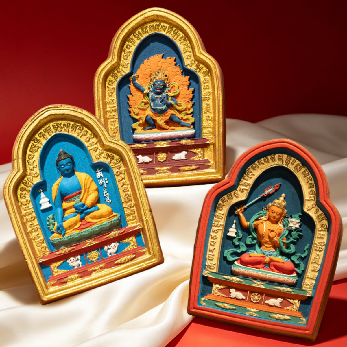 Traditional Hand-Painted Amitabha Buddha Tsa Tsa