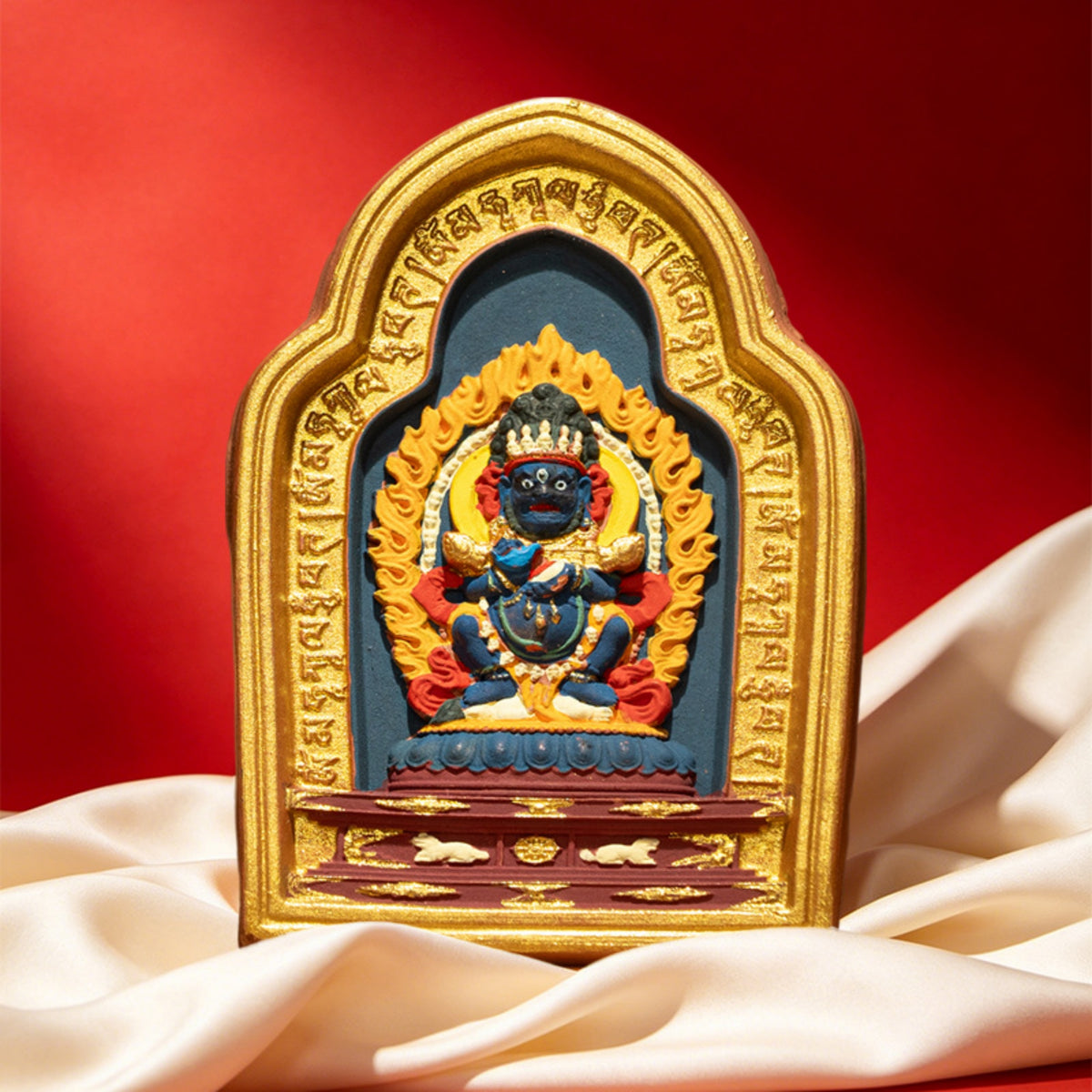 Traditional Hand-Painted Mahakala Tsa Tsa