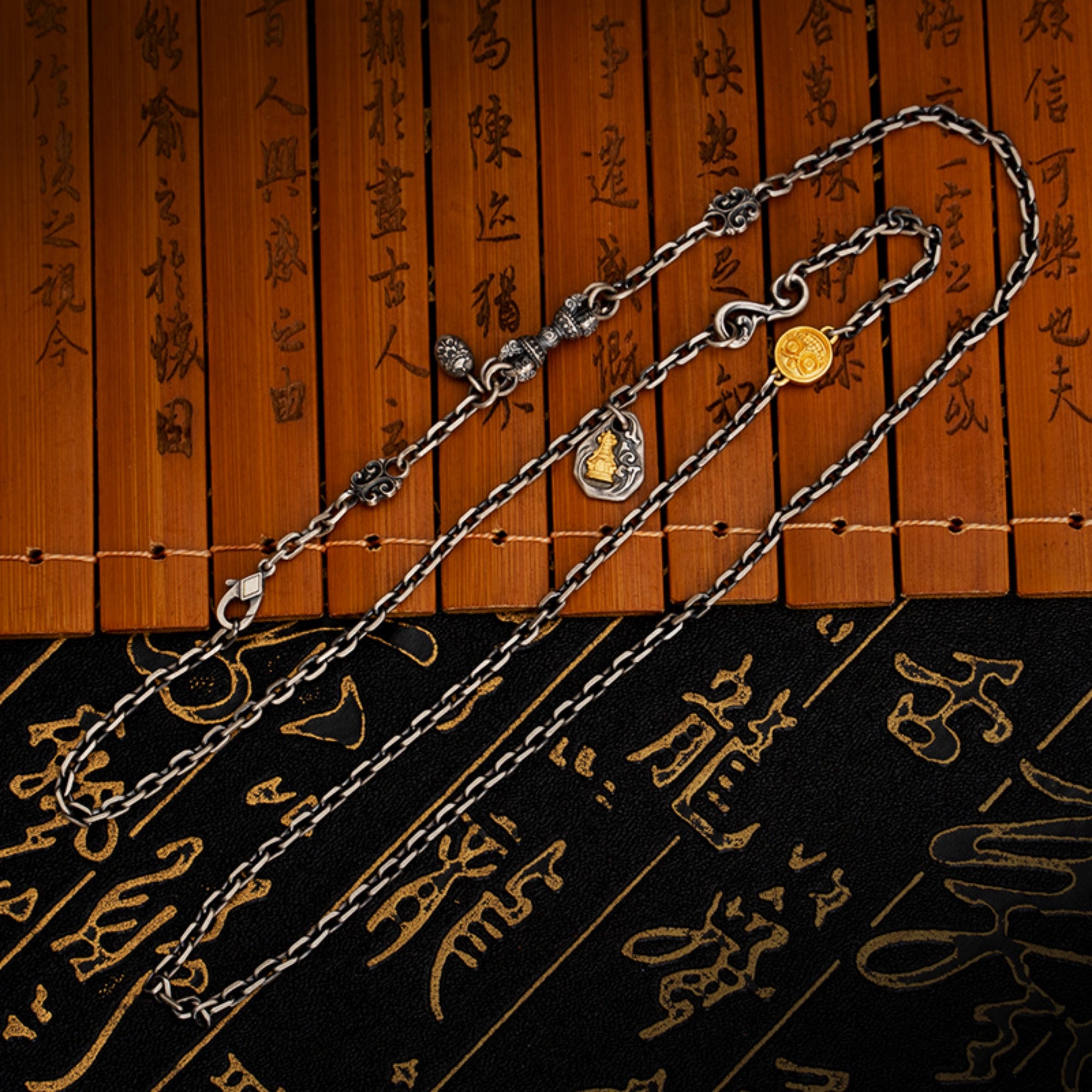 Vajra Sterling Silver Tibetan Buddhist Necklace