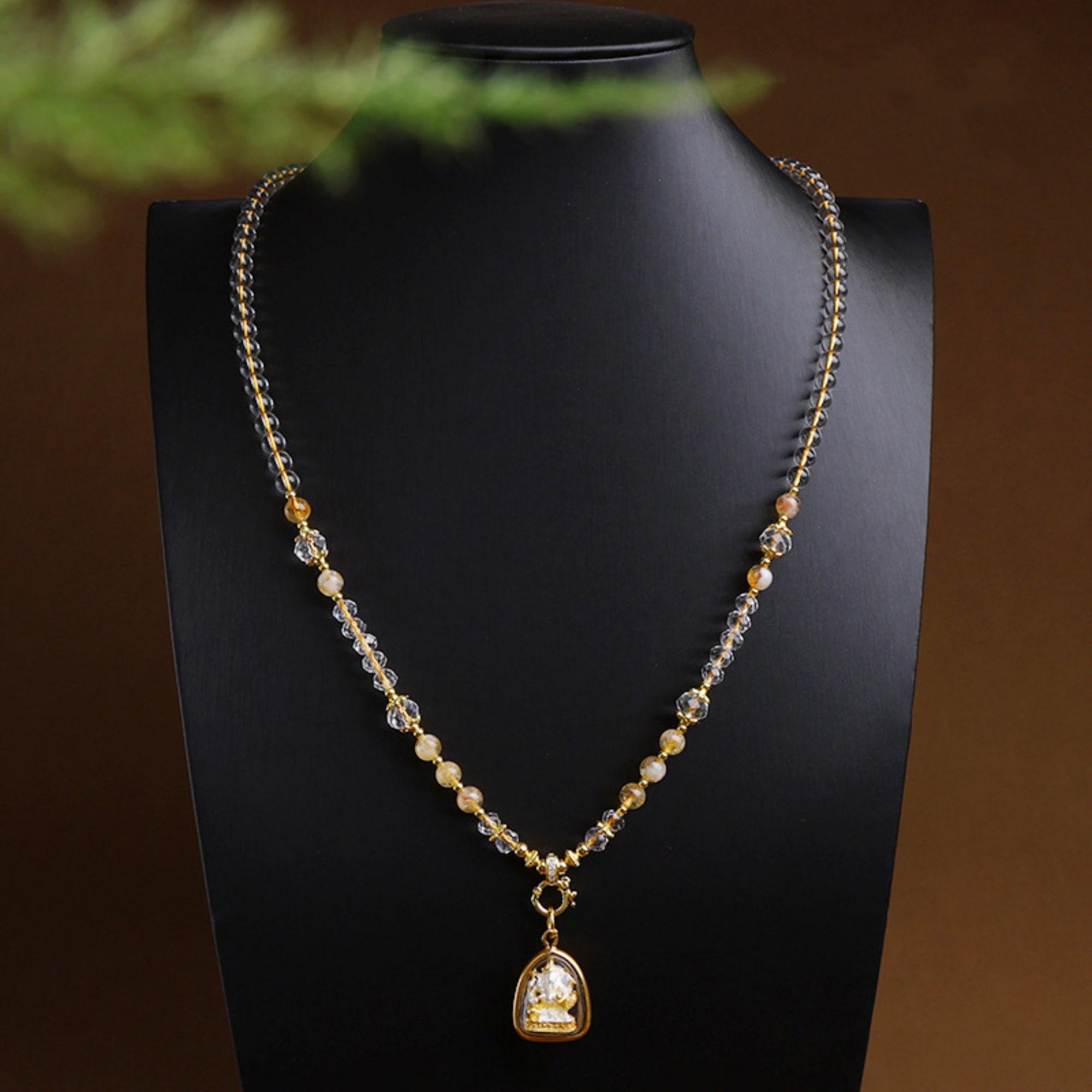 White Crystal & Yellow Crystal Thangka Pendant Replacement Chain