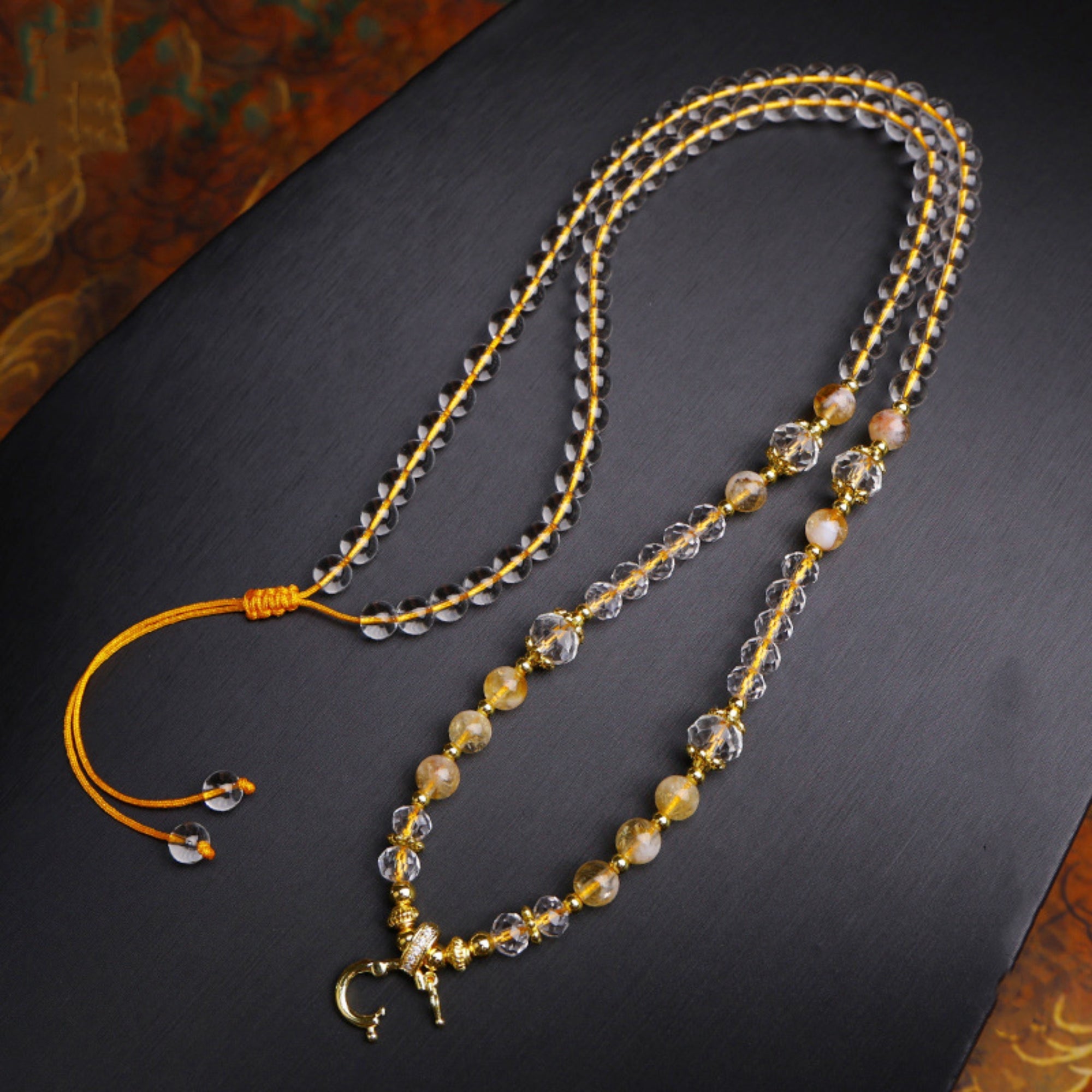 White Crystal & Yellow Crystal Thangka Pendant Replacement Chain