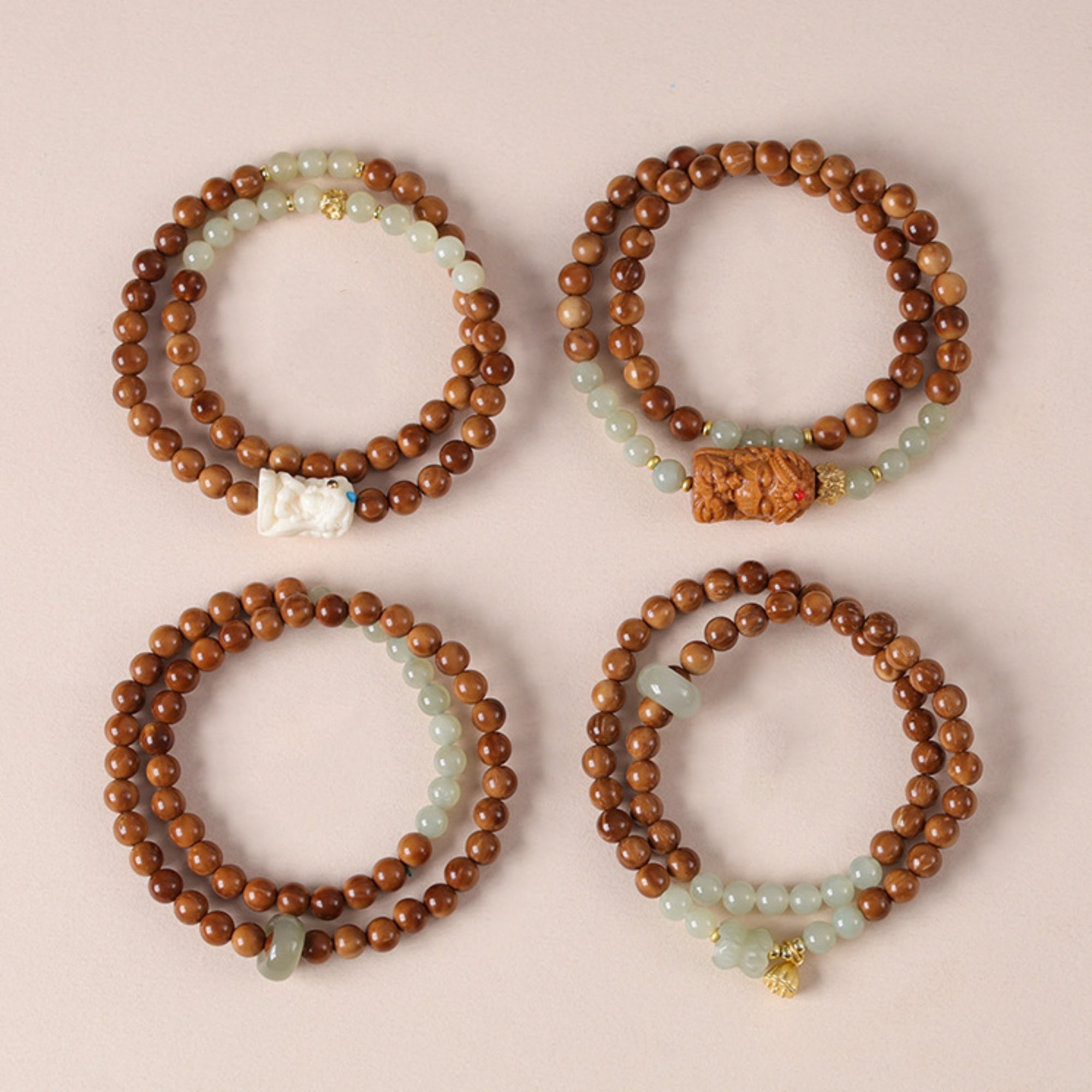 Zen Harmony Hetian Jade & Bodhi Mala Bracelet