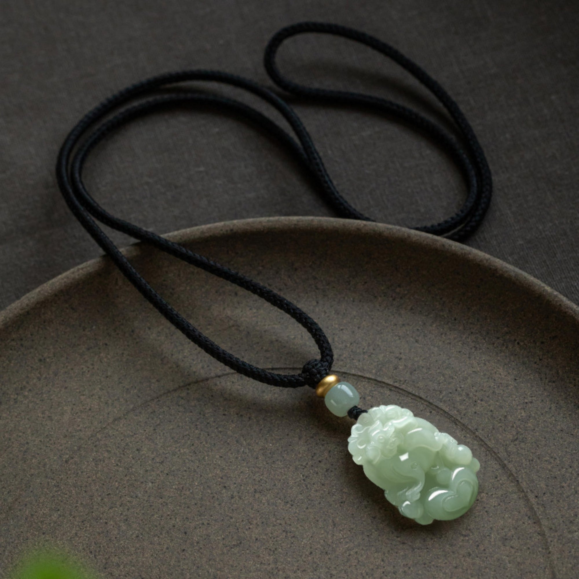 Natural Jade Zodiac Lucky Charm Necklace