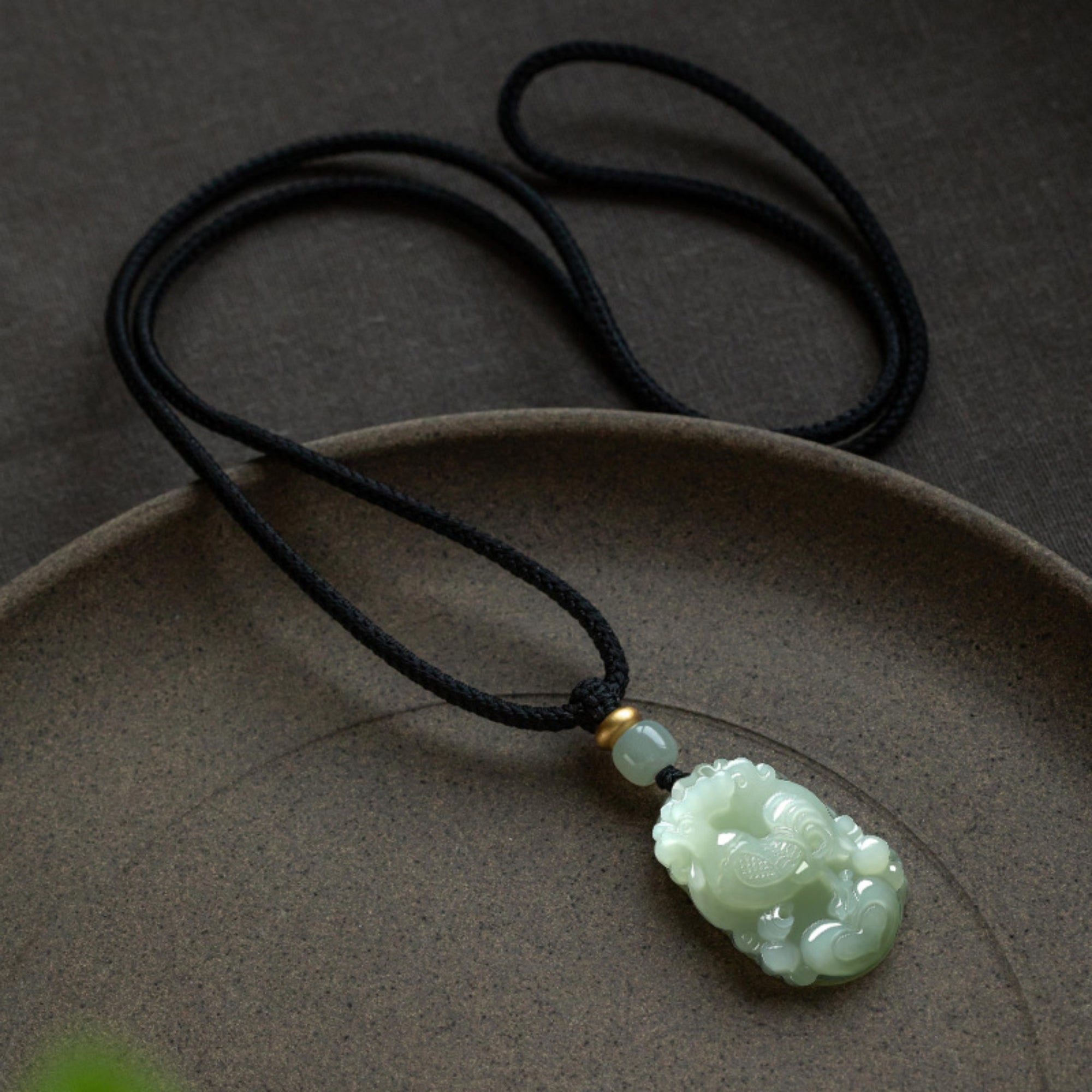 Natural Jade Zodiac Lucky Charm Necklace