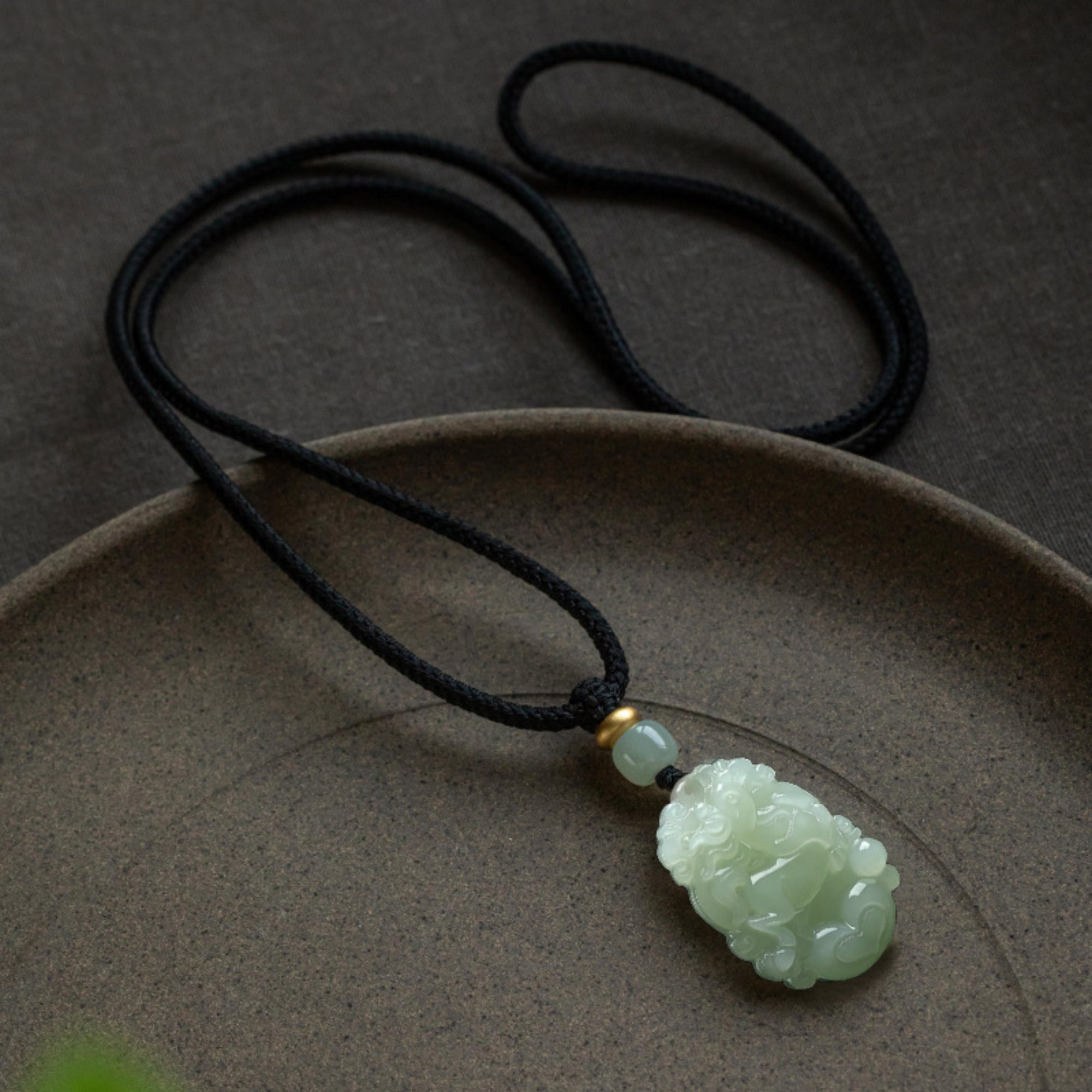 Natural Jade Zodiac Lucky Charm Necklace