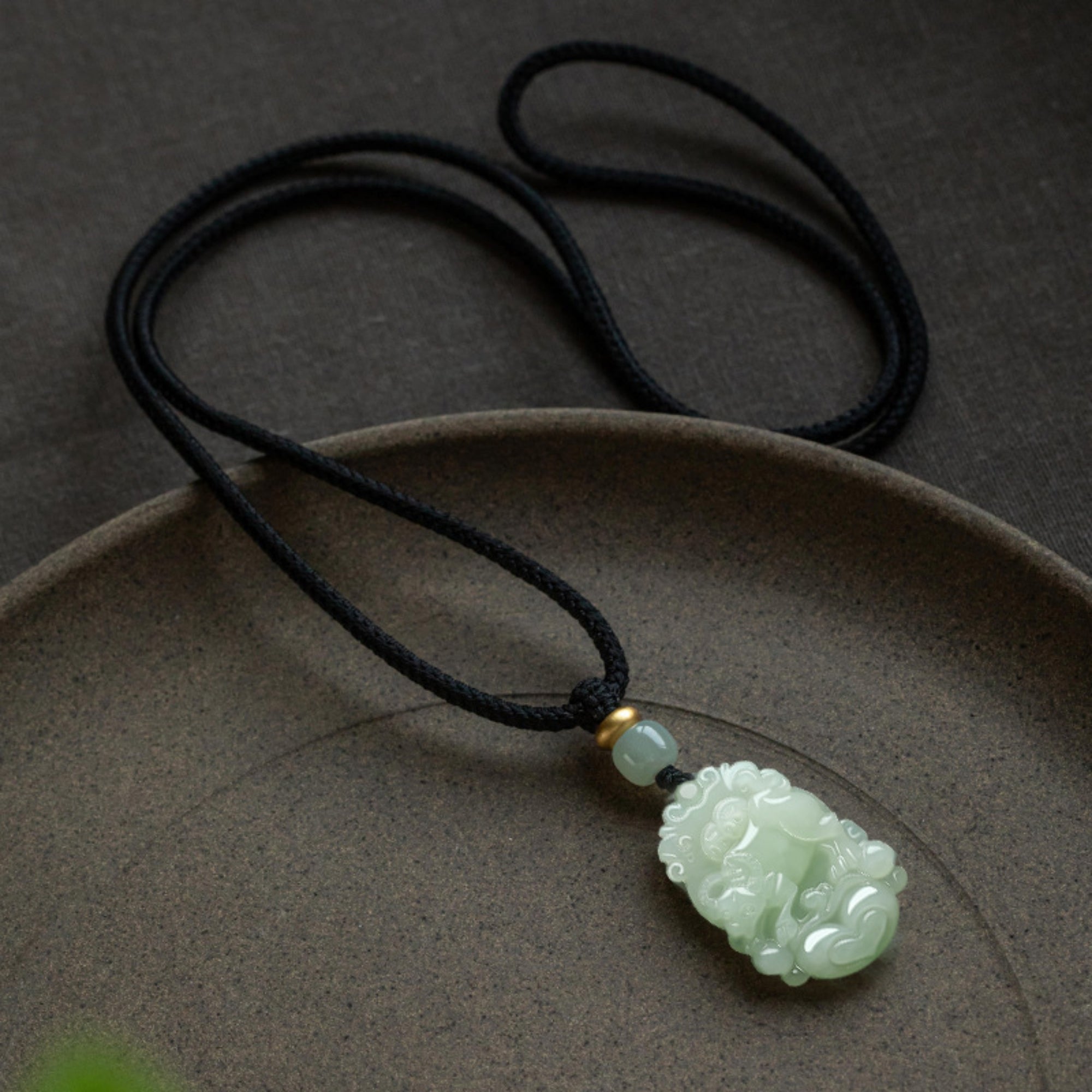 Natural Jade Zodiac Lucky Charm Necklace