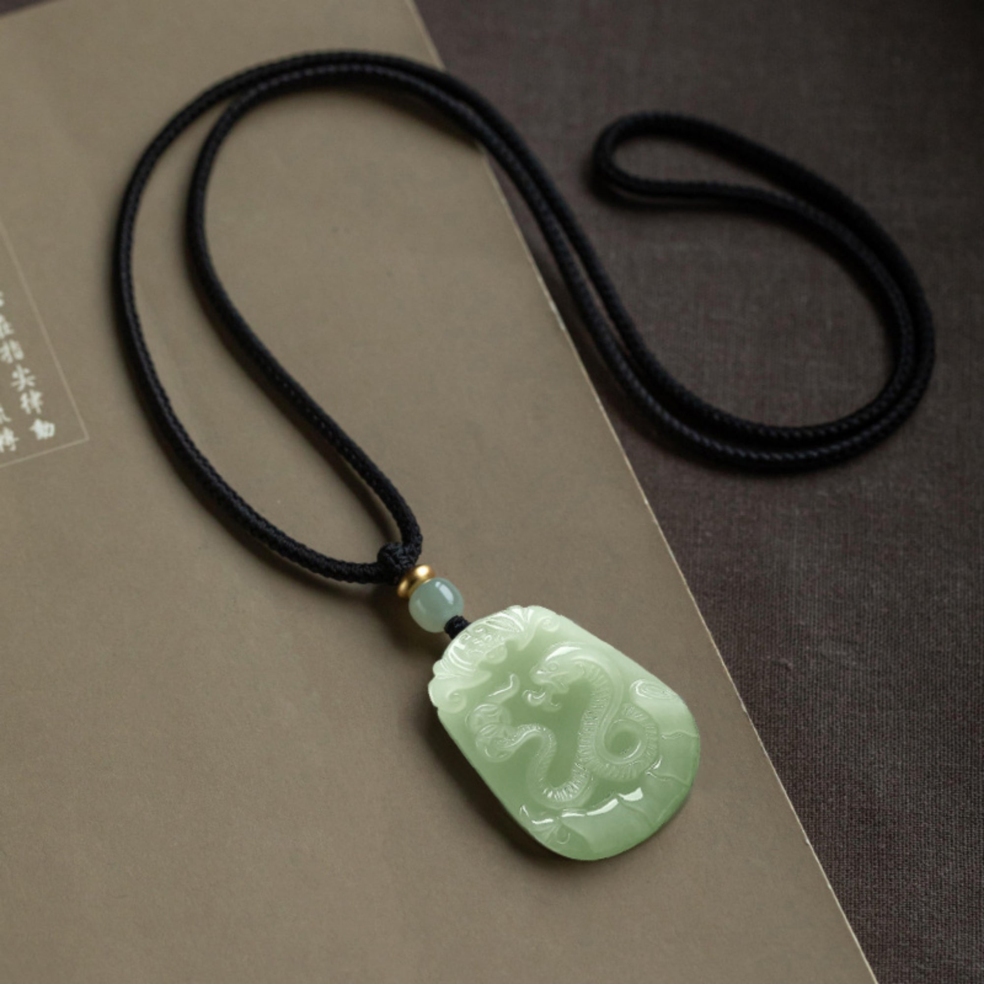 Natural Jade Zodiac Lucky Charm Necklace
