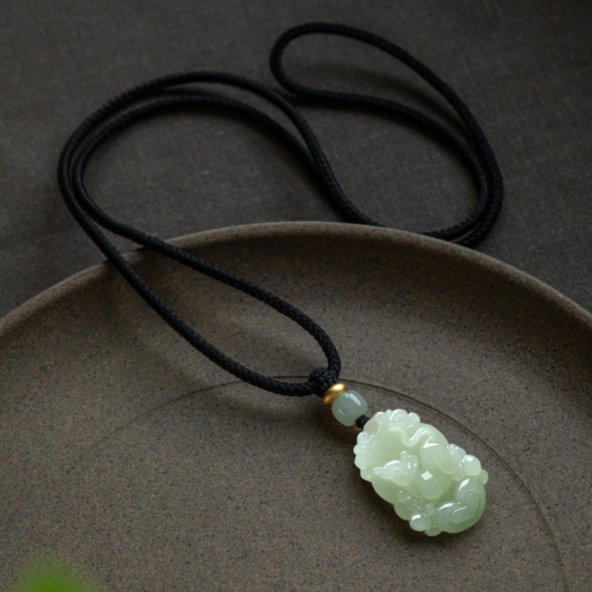 Natural Jade Zodiac Lucky Charm Necklace