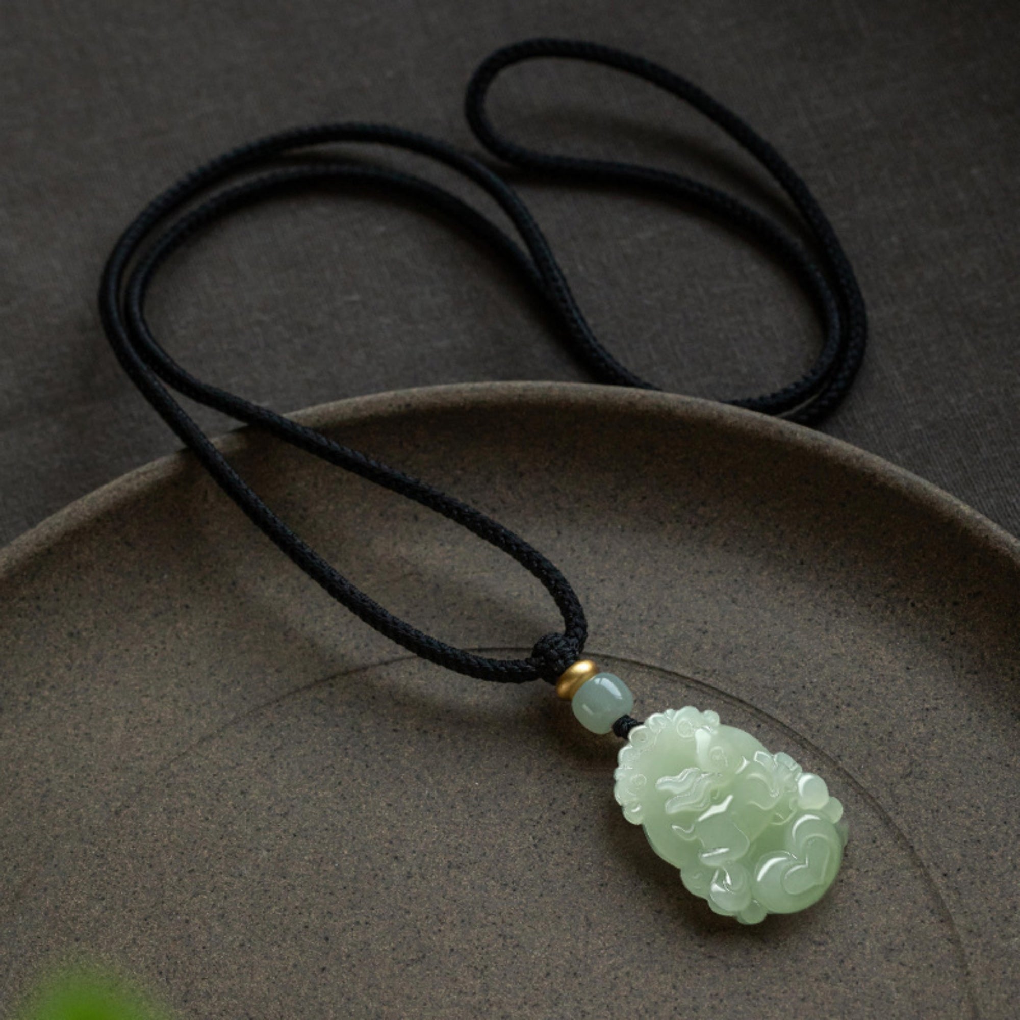 Natural Jade Zodiac Lucky Charm Necklace