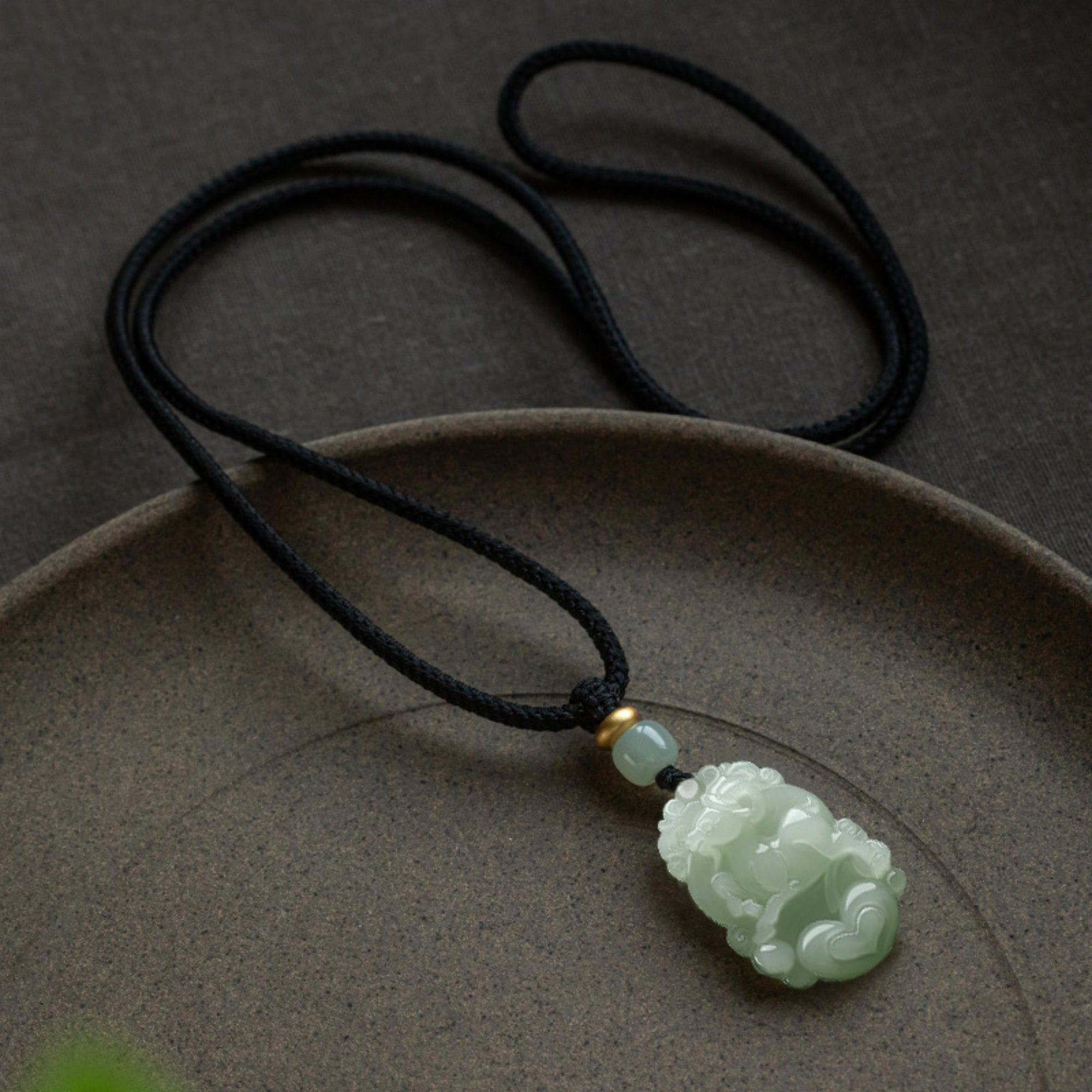 Natural Jade Zodiac Lucky Charm Necklace